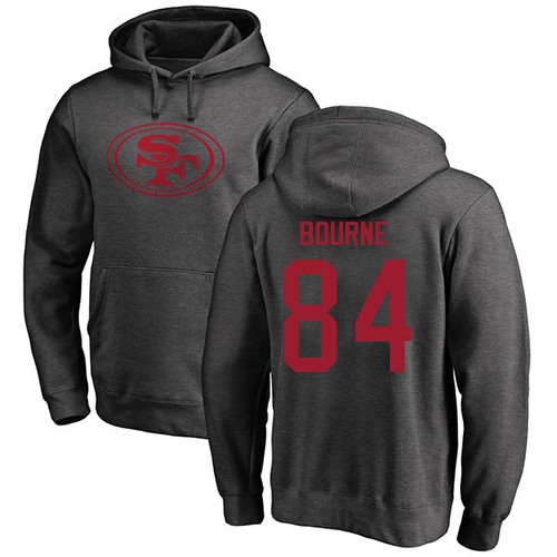 Men San Francisco 49ers Ash Kendrick Bourne One Color #84 Pullover NFL Hoodie Sweatshirts->nfl t-shirts->Sports Accessory